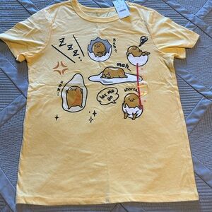 Gudetama by Sanrio tshirt women’s XS yellow
